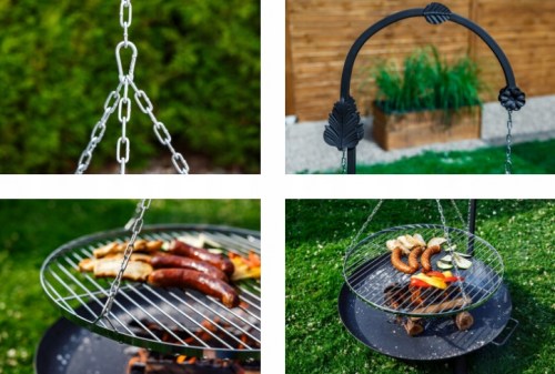 ZAHRADNY-GRIL-na-vylozniku-ZURAV-nerezovy-rost-ohnisko-trojnozka-Vyrobca-bez-znacky